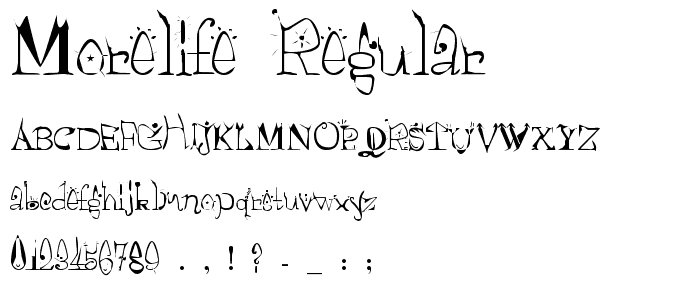Morelife Regular font
